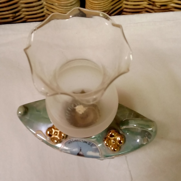 Vintage Washington D.C. Miniature Porcelain Aladdin Hurricane Oil Lamp - Picture 2 of 11